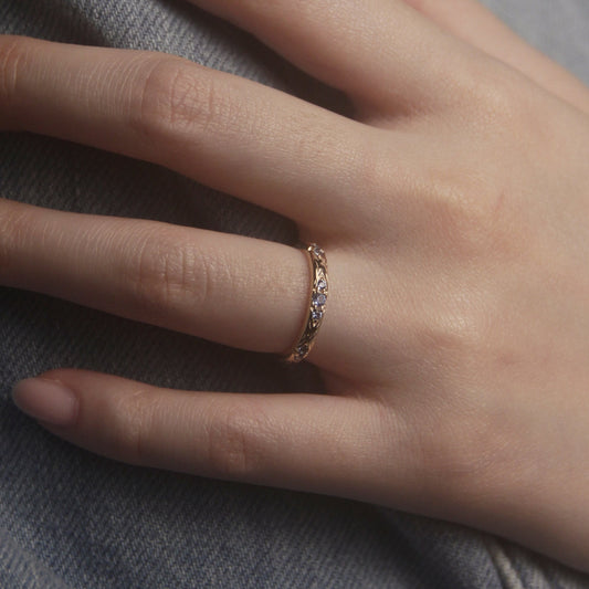 CHAMPAGNE GOLD SAPPHIRE RING