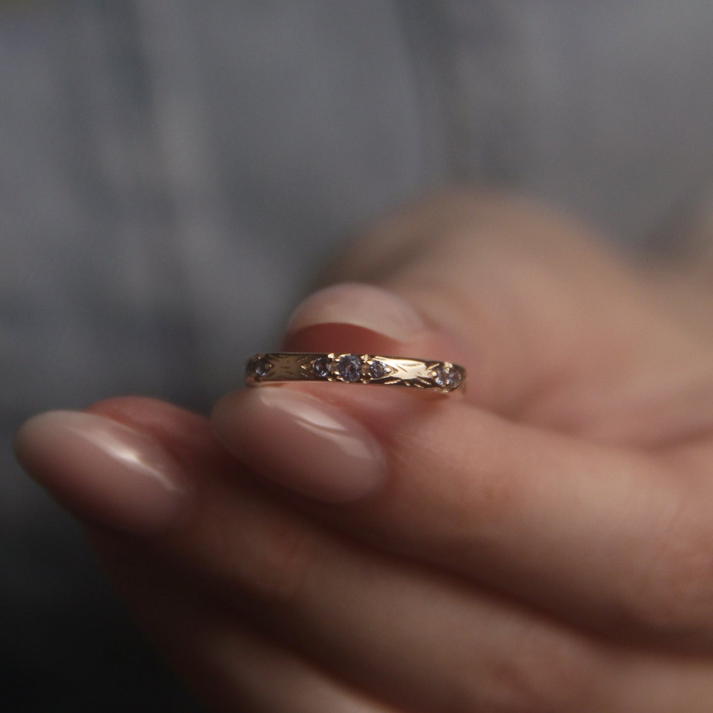 CHAMPAGNE GOLD SAPPHIRE RING