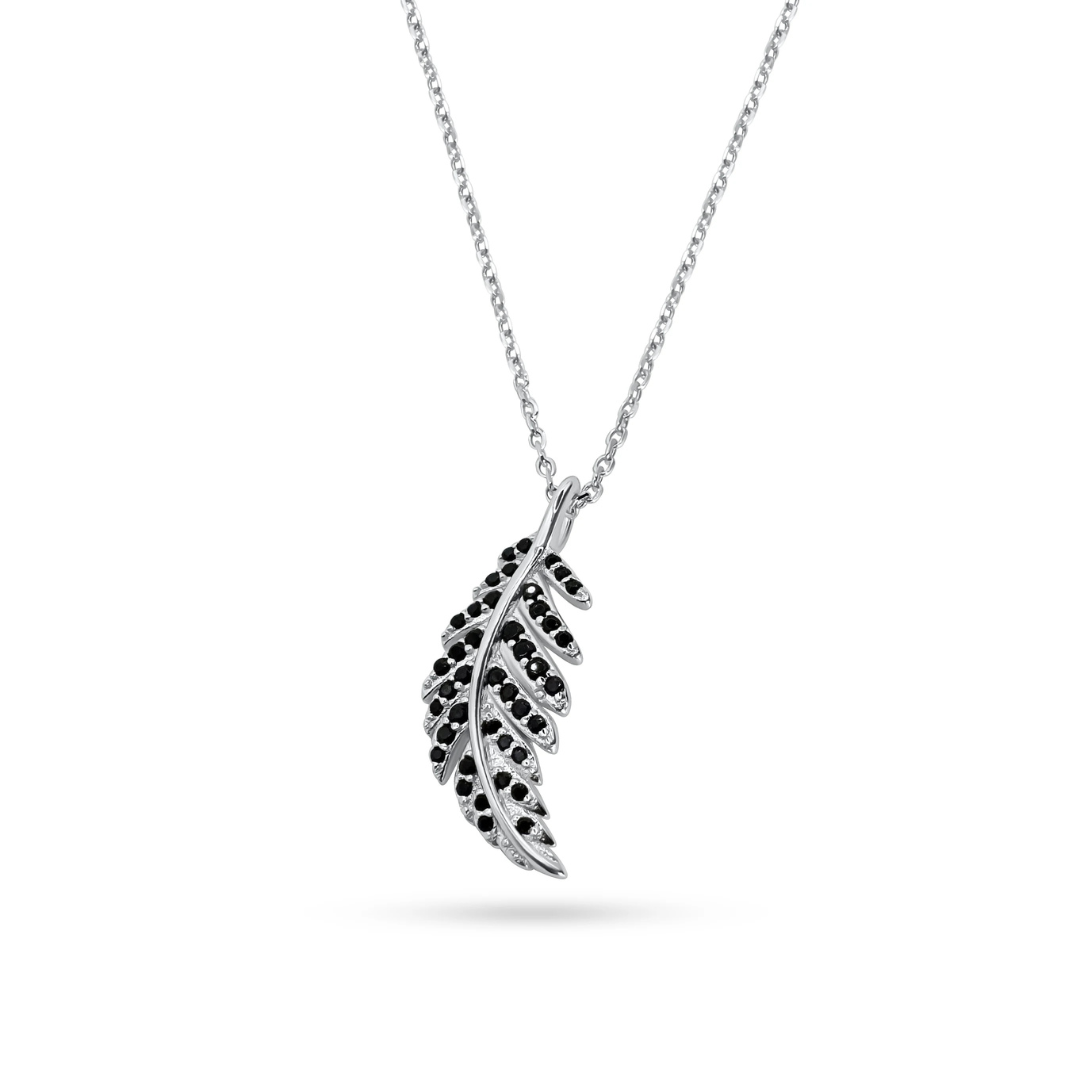 BLACK SWAN FEATHER NECKLACE