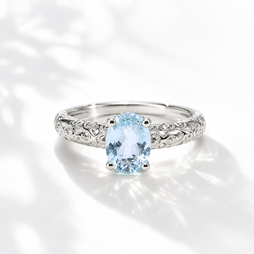 STILL WITH YOU AQUAMARINE RING